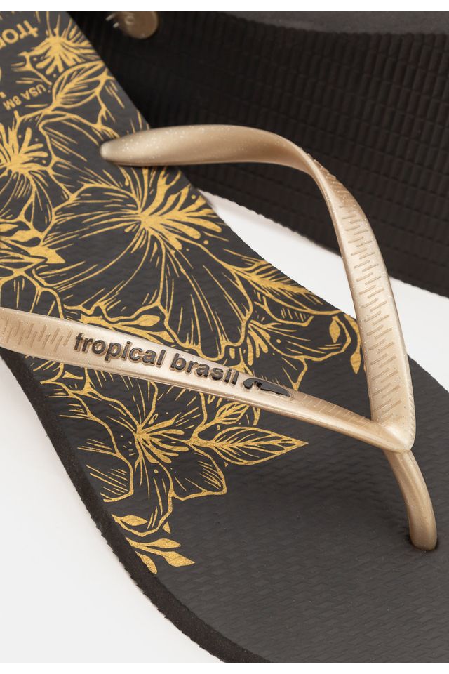 Chinelo-Tropical-Brasil-Estampado-Perolado-Slim-Gold-com-Preto