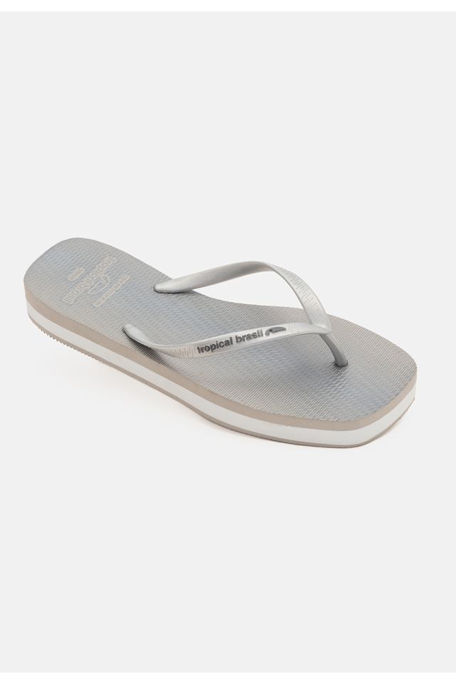 Chinelo-Tropical-Brasil-Tamanco-Flarform-Prata-com-Cinza
