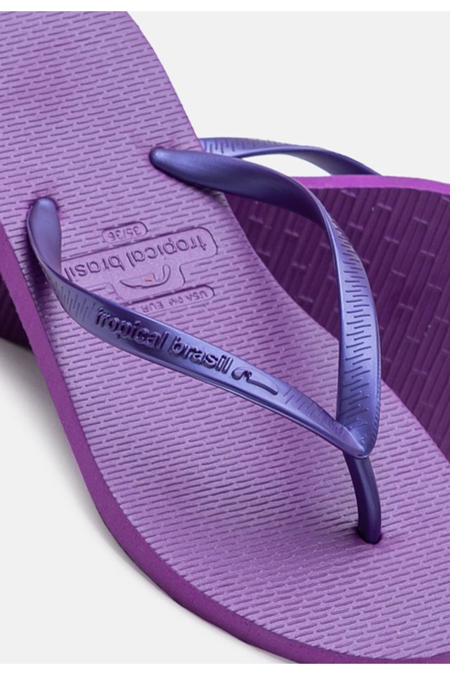 Chinelo-Tropical-Brasil-Bi-Color-Slim-Violeta-Perolado-com-Roxo