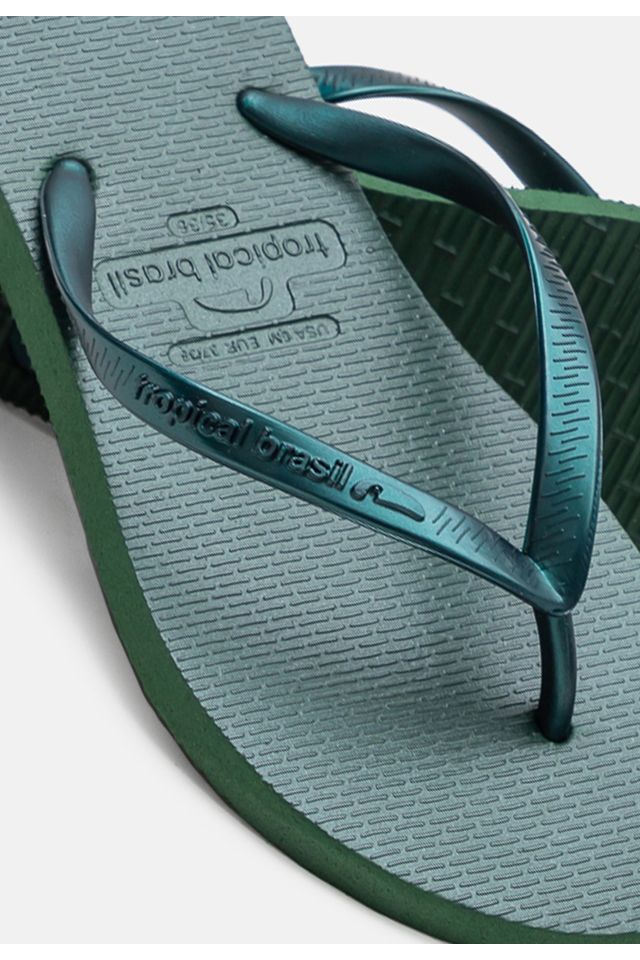 Chinelo-Tropical-Brasil-Bi-Color-Slim-Verde-Metalizado-com-Verde-Militar