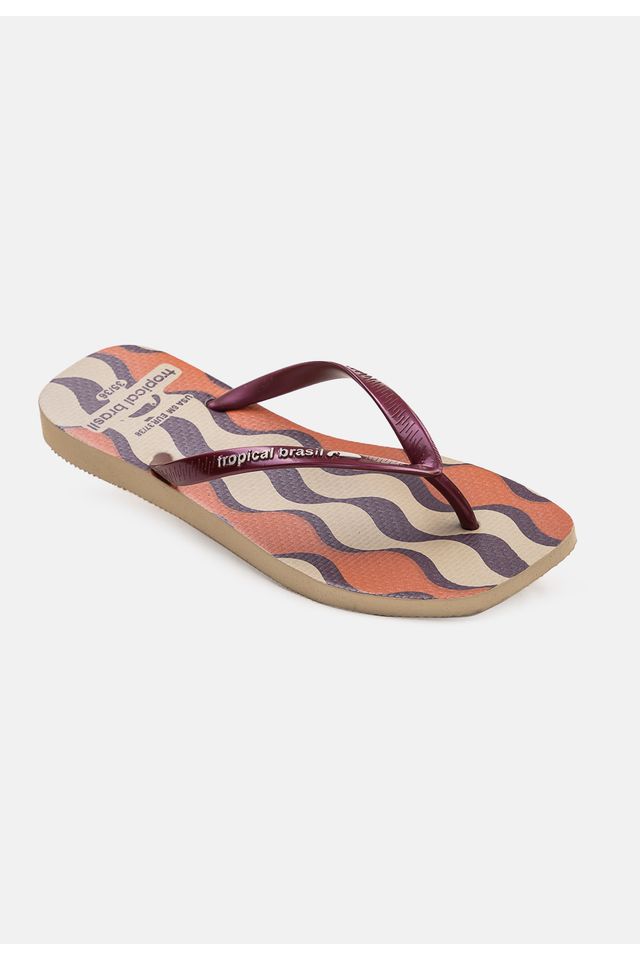 Chinelo-Tropical-Brasil-Quadradinha-Estampado-Bordo-Perolado-com-Areia