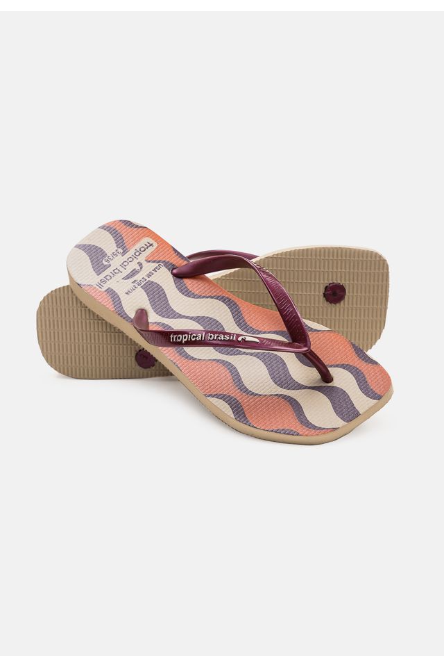 Chinelo-Tropical-Brasil-Quadradinha-Estampado-Bordo-Perolado-com-Areia
