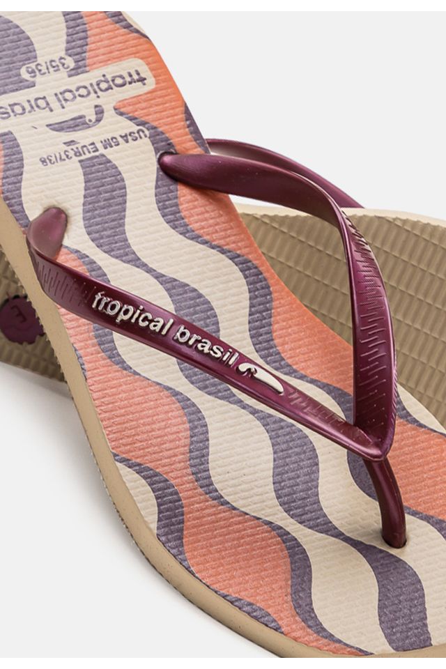 Chinelo-Tropical-Brasil-Quadradinha-Estampado-Bordo-Perolado-com-Areia
