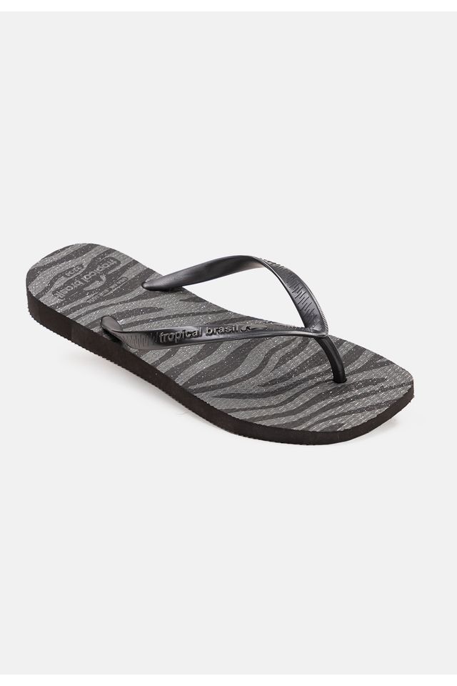 Chinelo-Tropical-Brasil-Quadradinha-Estampado-Cinza-com-Preto
