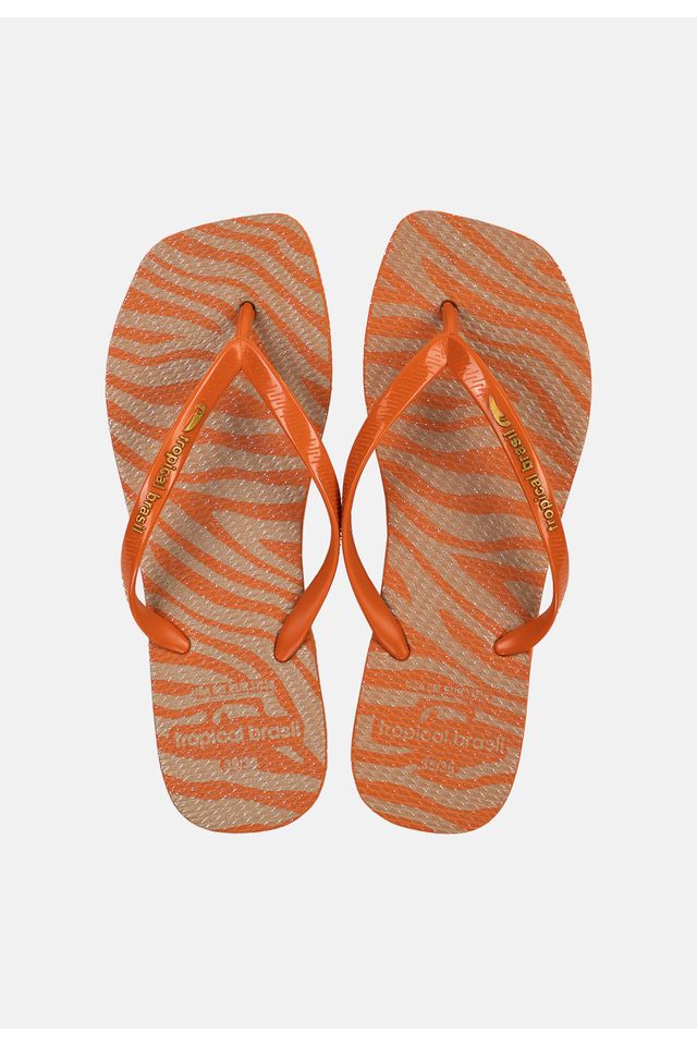 Chinelo-Tropical-Brasil-Quadradinha-Estampado-Ocre Chinelo-Tropical-Brasil-Quadradinha-Estampado-Ocre