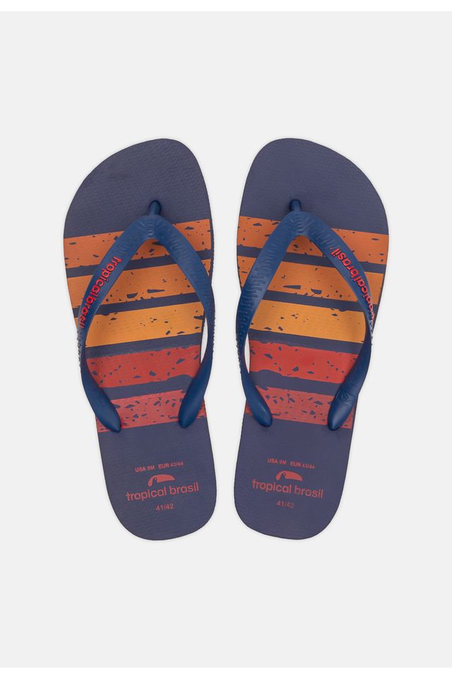 Chinelo-Tropical-Brasil-Estampado-Azul-Marinho