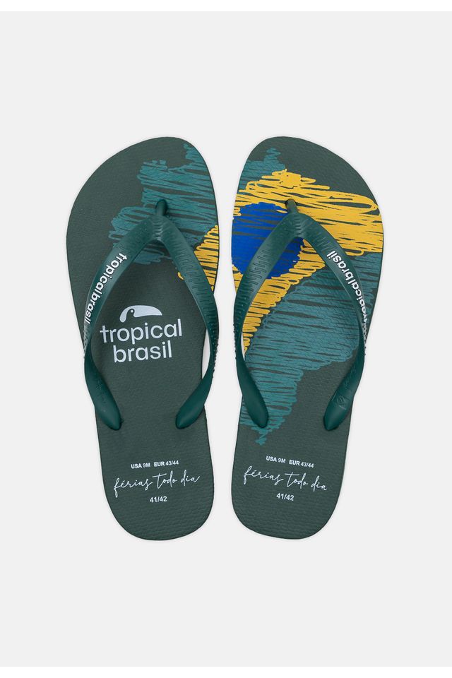 Chinelo-Tropical-Brasil-Estampado-Verde-Militar