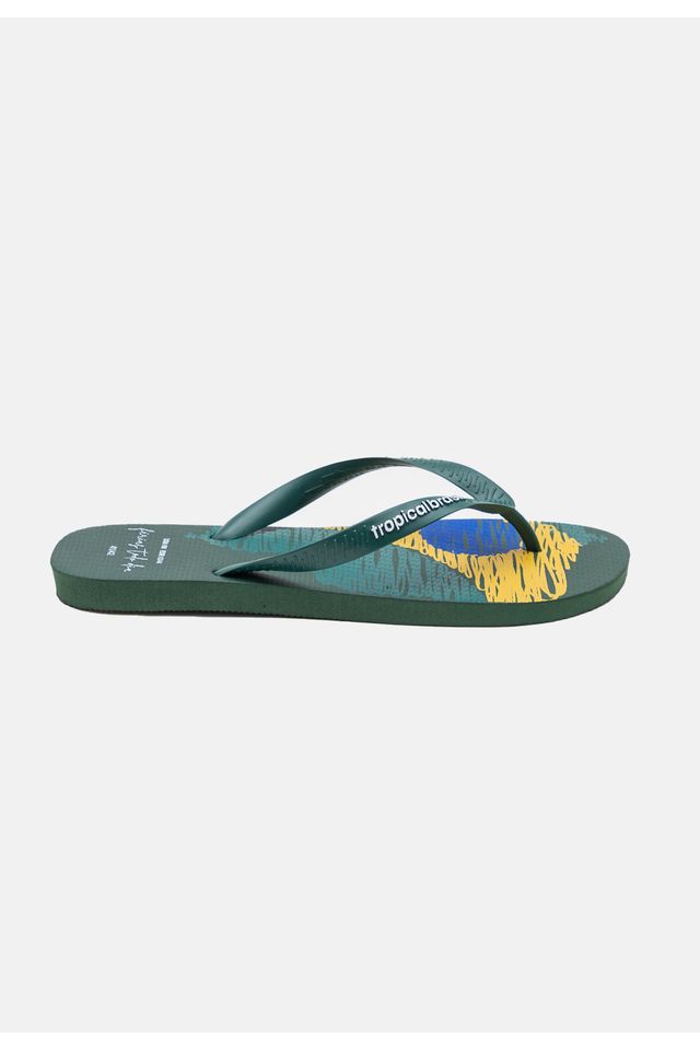 Chinelo-Tropical-Brasil-Estampado-Verde-Militar