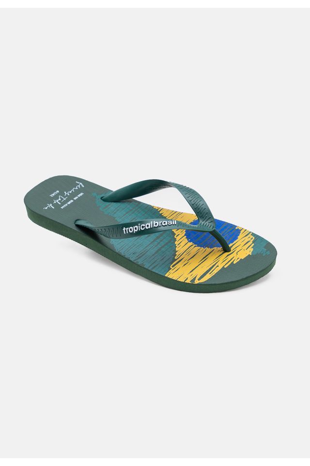 Chinelo-Tropical-Brasil-Estampado-Verde-Militar