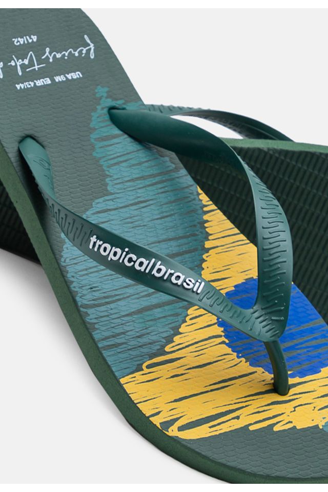 Chinelo-Tropical-Brasil-Estampado-Verde-Militar