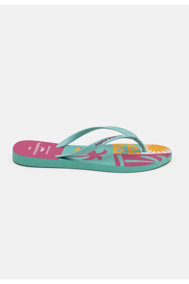 Chinelo-Tropical-Brasil-Estampado-Slim-Ciano-com-Turquesa