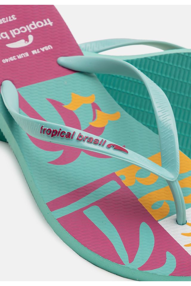 Chinelo-Tropical-Brasil-Estampado-Slim-Ciano-com-Turquesa