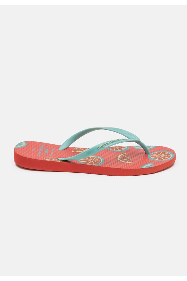 Chinelo-Tropical-Brasil-Estampado-Slim-Ciano-com-Goiaba