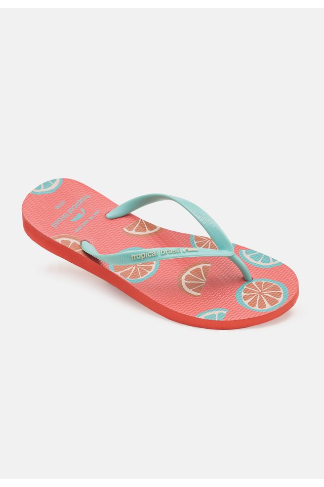 Chinelo-Tropical-Brasil-Estampado-Slim-Ciano-com-Goiaba