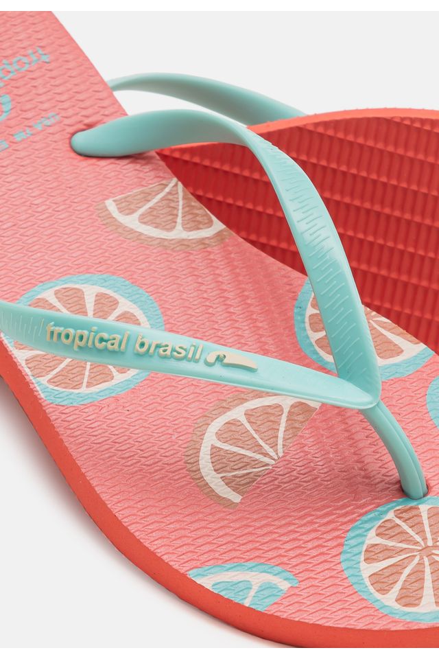 Chinelo-Tropical-Brasil-Estampado-Slim-Ciano-com-Goiaba