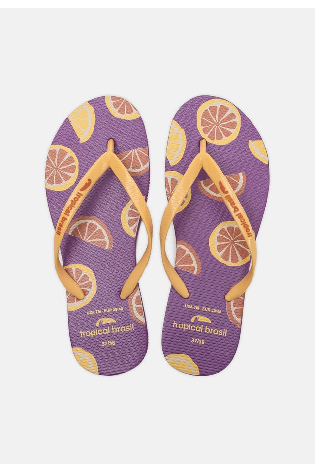 Chinelo-Tropical-Brasil-Estampado-Slim-Amarelo-com-Roxo Chinelo-Tropical-Brasil-Estampado-Slim-Amarelo-com-Roxo
