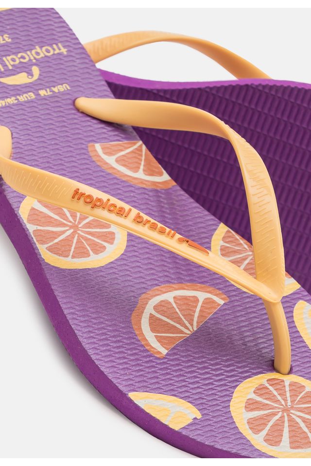 Chinelo-Tropical-Brasil-Estampado-Slim-Amarelo-com-Roxo