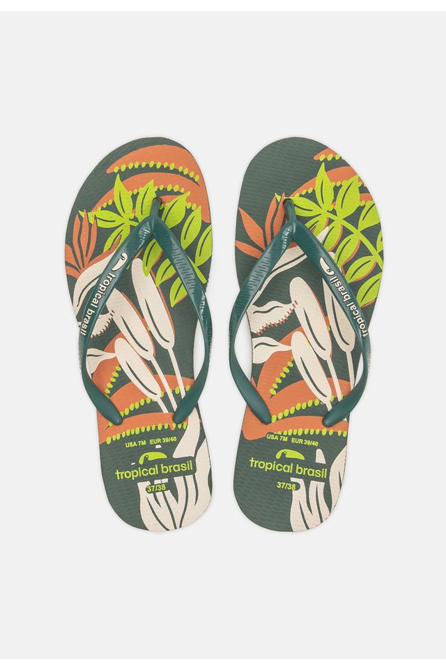 Chinelo-Tropical-Brasil-Estampado-Slim-Verde-Militar Chinelo-Tropical-Brasil-Estampado-Slim-Verde-Militar