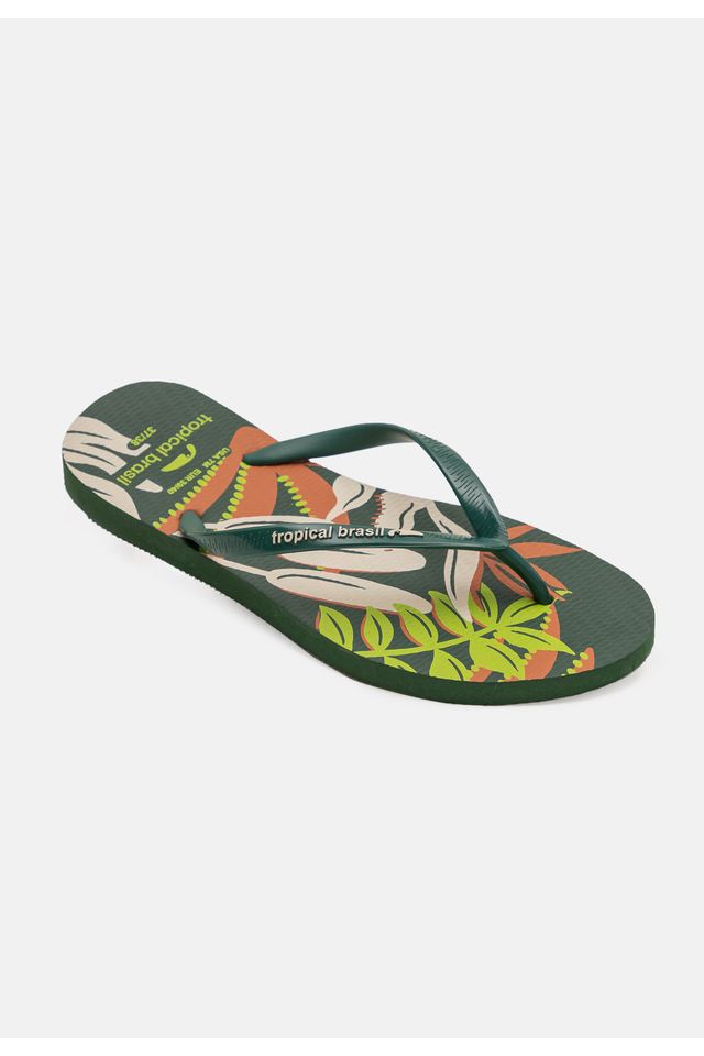 Chinelo-Tropical-Brasil-Estampado-Slim-Verde-Militar