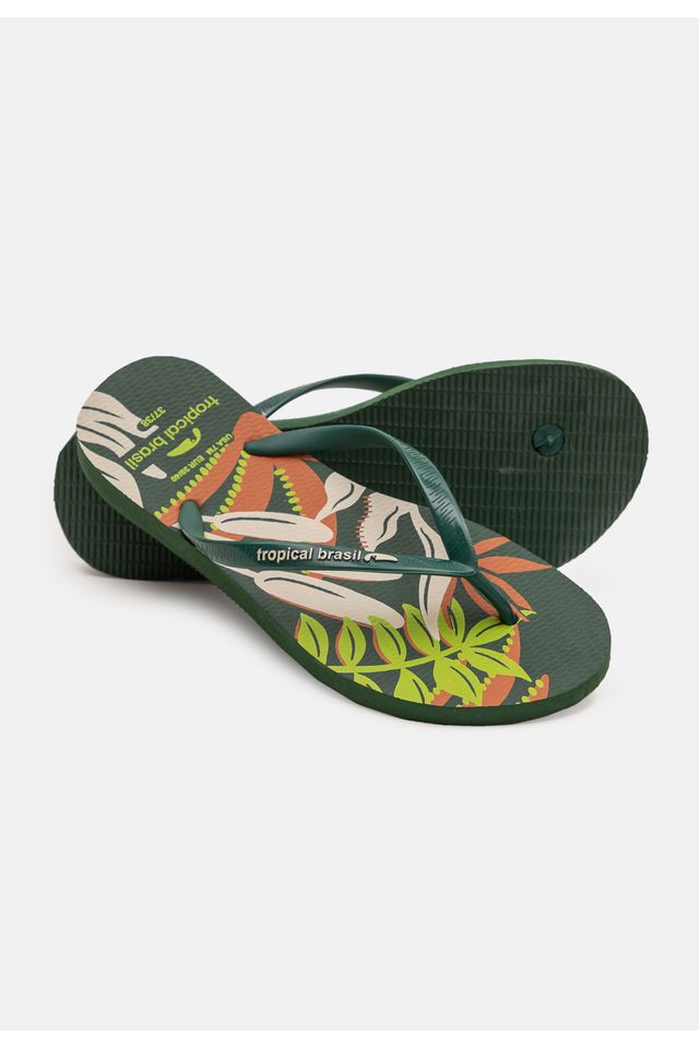 Chinelo-Tropical-Brasil-Estampado-Slim-Verde-Militar