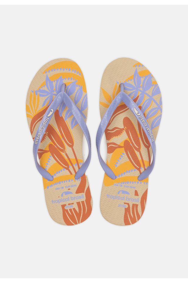 Chinelo-Tropical-Brasil-Estampado-Slim-Lilas-com-Areia Chinelo-Tropical-Brasil-Estampado-Slim-Lilas-com-Areia