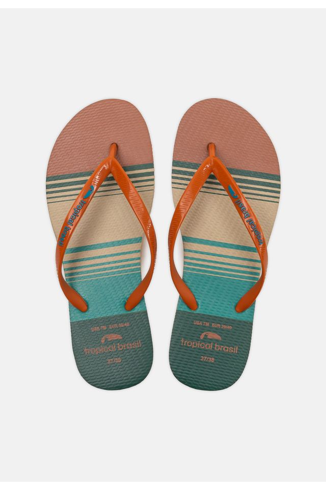 Chinelo-Tropical-Brasil-Estampado-Slim-Ocre-com-Areia Chinelo-Tropical-Brasil-Estampado-Slim-Ocre-com-Areia
