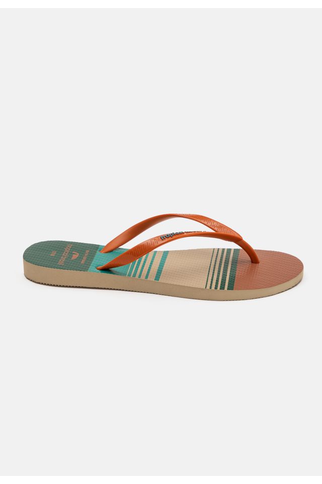 Chinelo-Tropical-Brasil-Estampado-Slim-Ocre-com-Areia