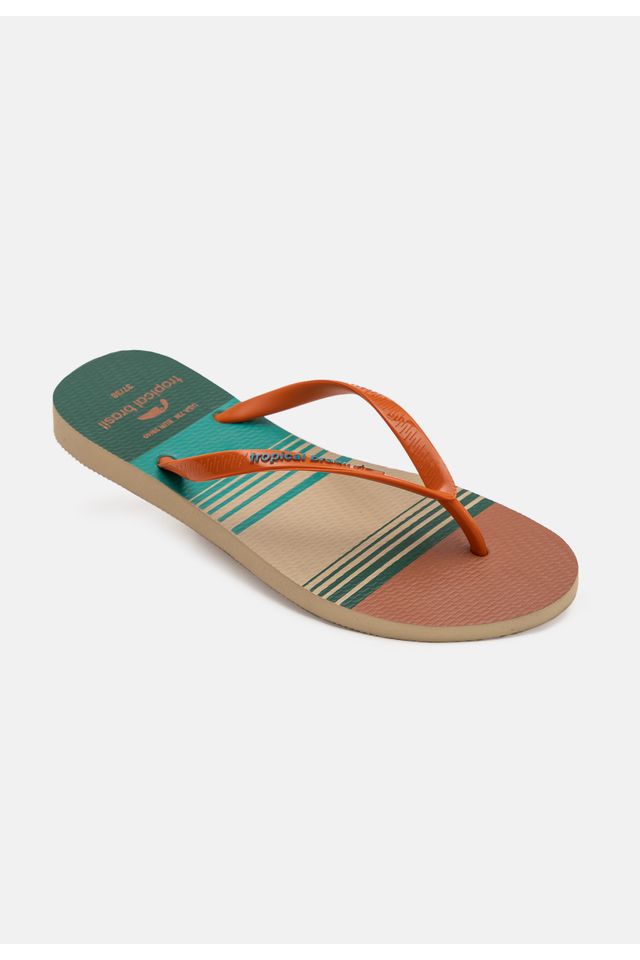 Chinelo-Tropical-Brasil-Estampado-Slim-Ocre-com-Areia