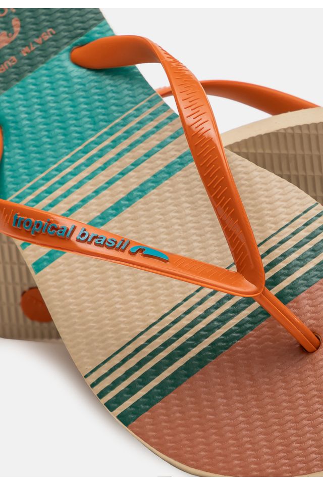 Chinelo-Tropical-Brasil-Estampado-Slim-Ocre-com-Areia
