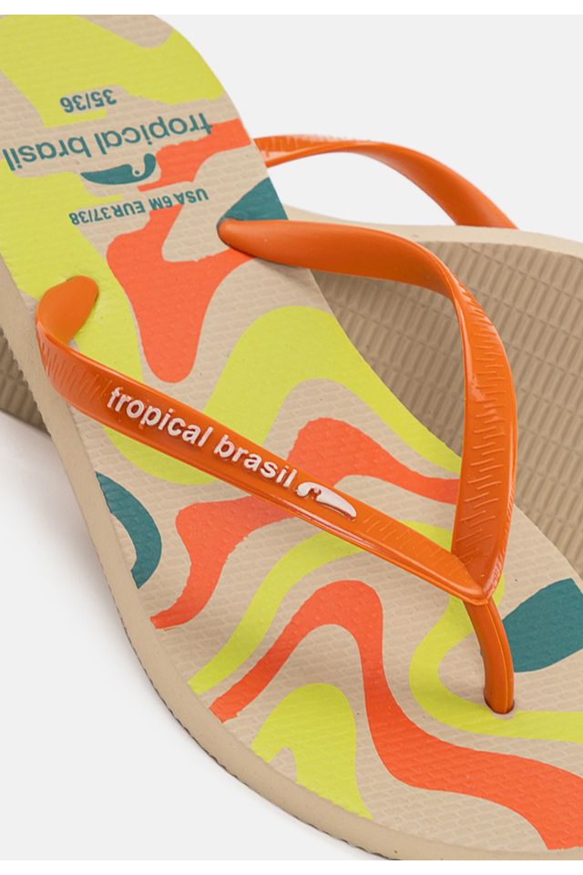 Chinelo-Tropical-Brasil-Estampado-Slim-Ocre-com-Areia