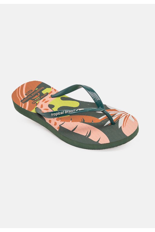 Chinelo-Tropical-Brasil-Estampado-Slim-Verde-Militar