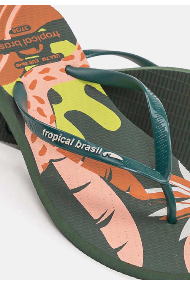 Chinelo-Tropical-Brasil-Estampado-Slim-Verde-Militar