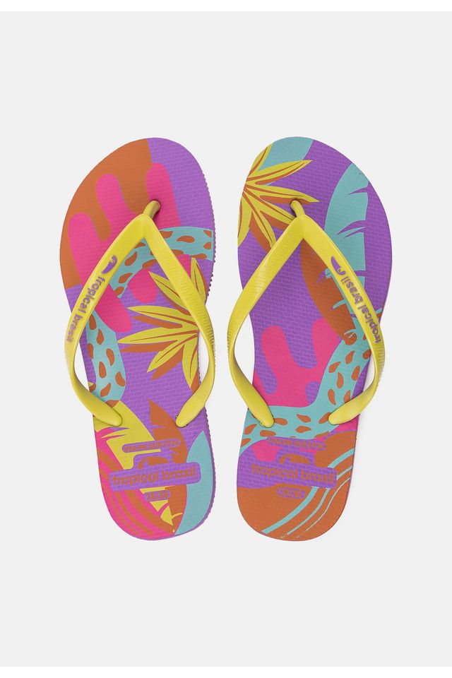 Chinelo-Tropical-Brasil-Estampado-Slim-Lima-com-Lilas Chinelo-Tropical-Brasil-Estampado-Slim-Lima-com-Lilas