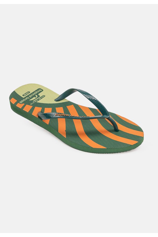 Chinelo-Tropical-Brasil-Estampado-Slim-Verde-Militar