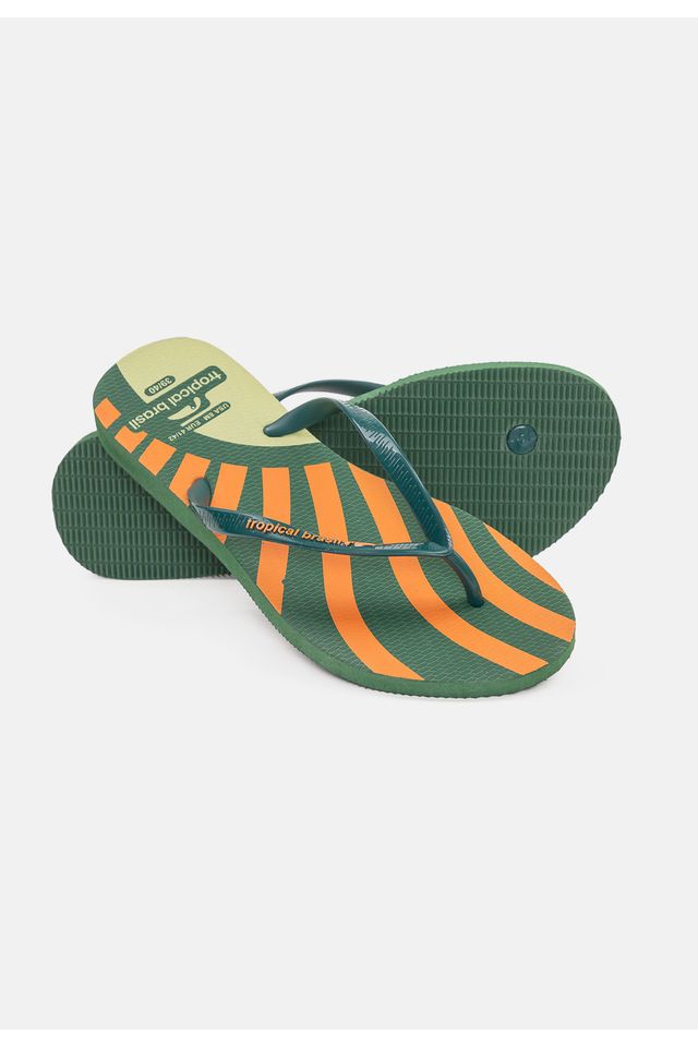 Chinelo-Tropical-Brasil-Estampado-Slim-Verde-Militar