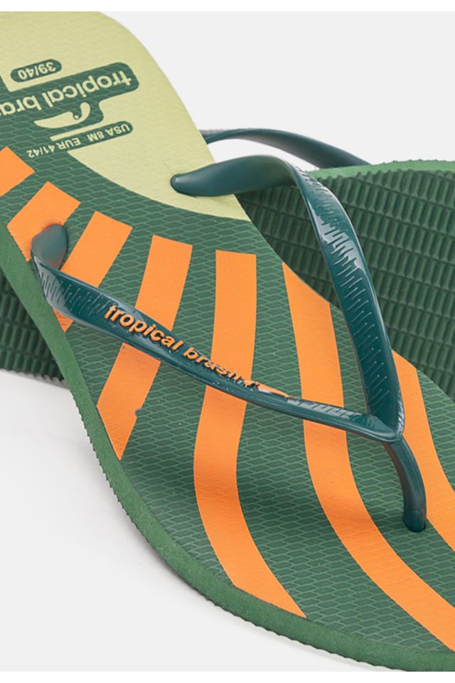 Chinelo-Tropical-Brasil-Estampado-Slim-Verde-Militar