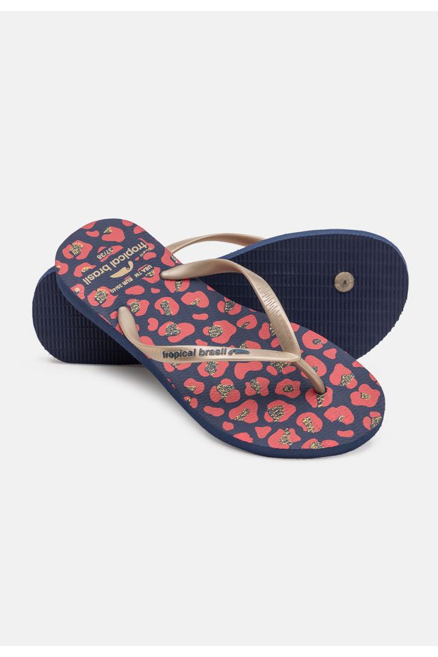 Chinelo-Tropical-Brasil-Estampado-Slim-Gold-com-Azul-Marinho