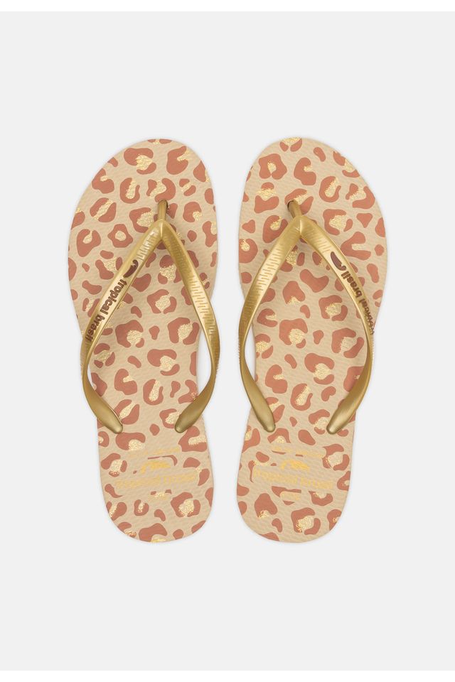 Chinelo-Tropical-Brasil-Estampado-Slim-Gold-com-Off-White Chinelo-Tropical-Brasil-Estampado-Slim-Gold-com-Off-White