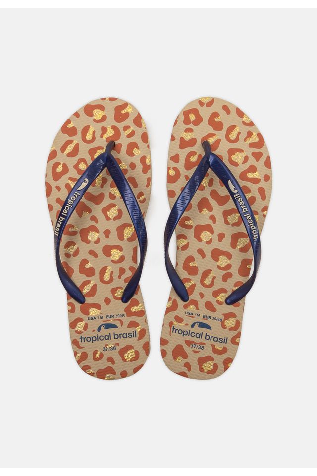 Chinelo-Tropical-Brasil-Estampado-Slim-Azul-Metalziado-com-Areia