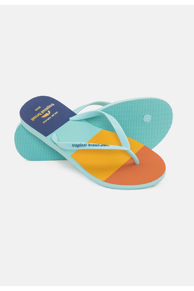 Chinelo-Tropical-Brasil-Estampado-Slim-Ciano-com-Turquesa