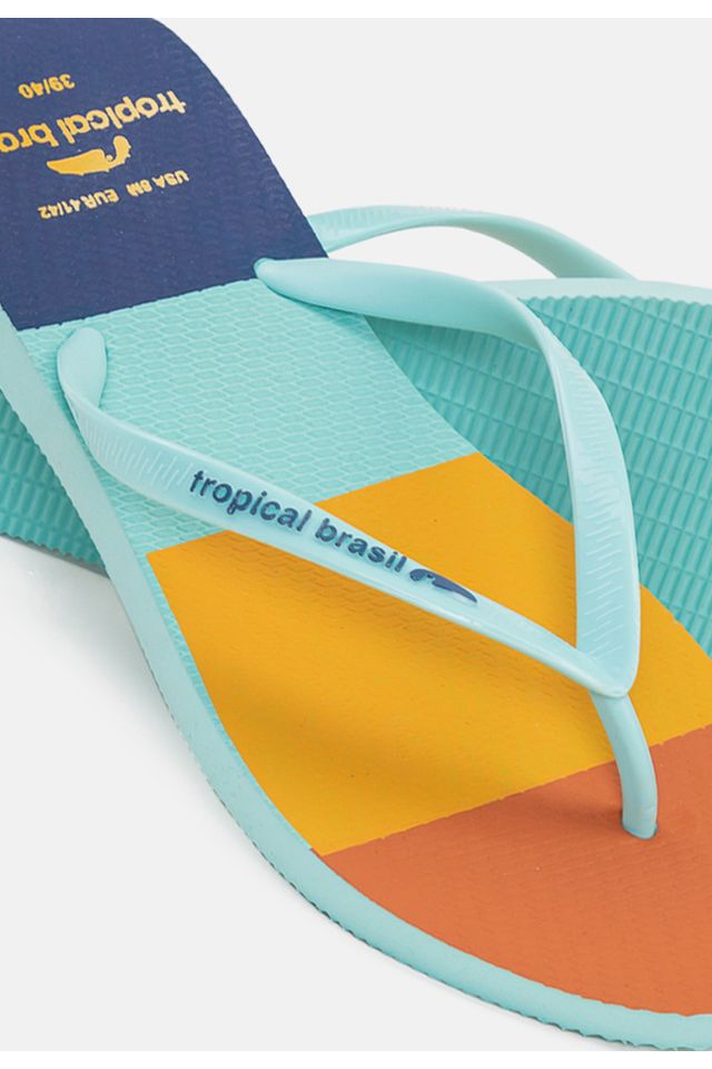 Chinelo-Tropical-Brasil-Estampado-Slim-Ciano-com-Turquesa