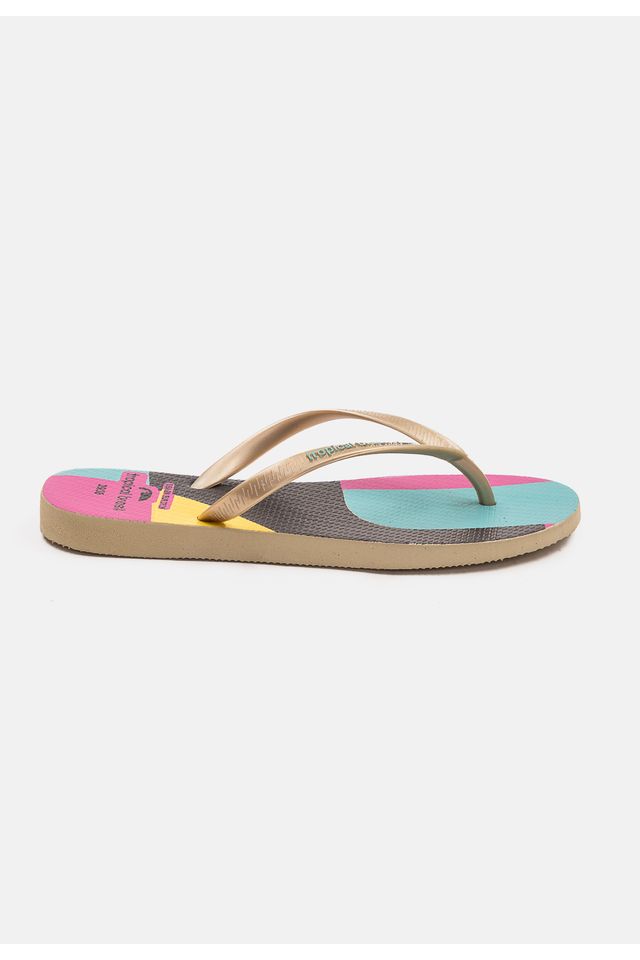 Chinelo-Tropical-Brasil-Estampado-Slim-Gold-com-Areia