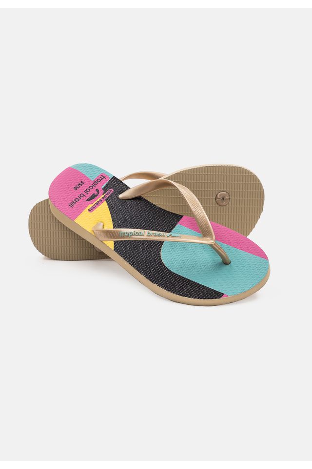 Chinelo-Tropical-Brasil-Estampado-Slim-Gold-com-Areia