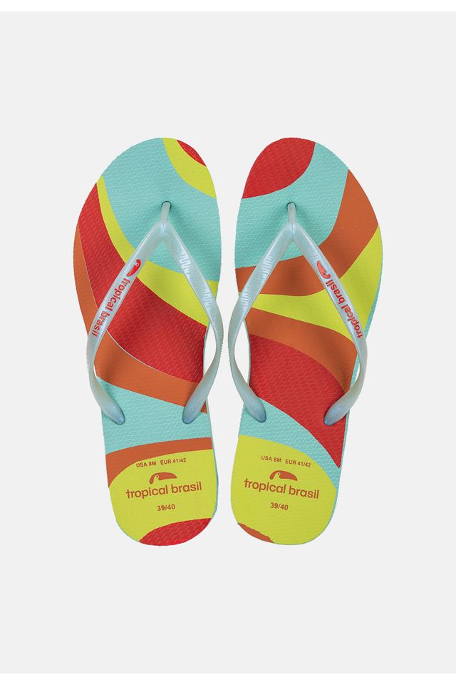 Chinelo-Tropical-Brasil-Estampado-Slim-Verde-com-Turquesa