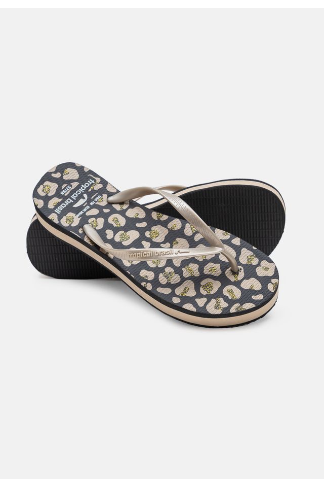 Chinelo-Tropical-Brasil-Tamanco-Estampado-Gold-com-Preto