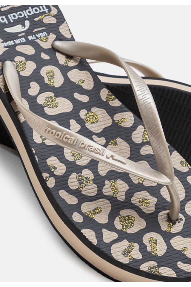 Chinelo-Tropical-Brasil-Tamanco-Estampado-Gold-com-Preto