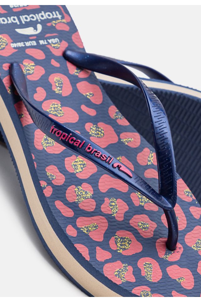 Chinelo-Tropical-Brasil-Tamanco-Estampado-Azul-Metalizado-com-Azul-Marinho