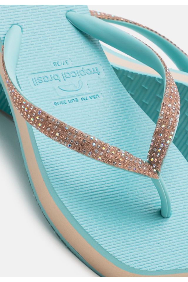Chinelo-Tropical-Brasil-Tamanco-Strass-Ciano-com-Turquesa