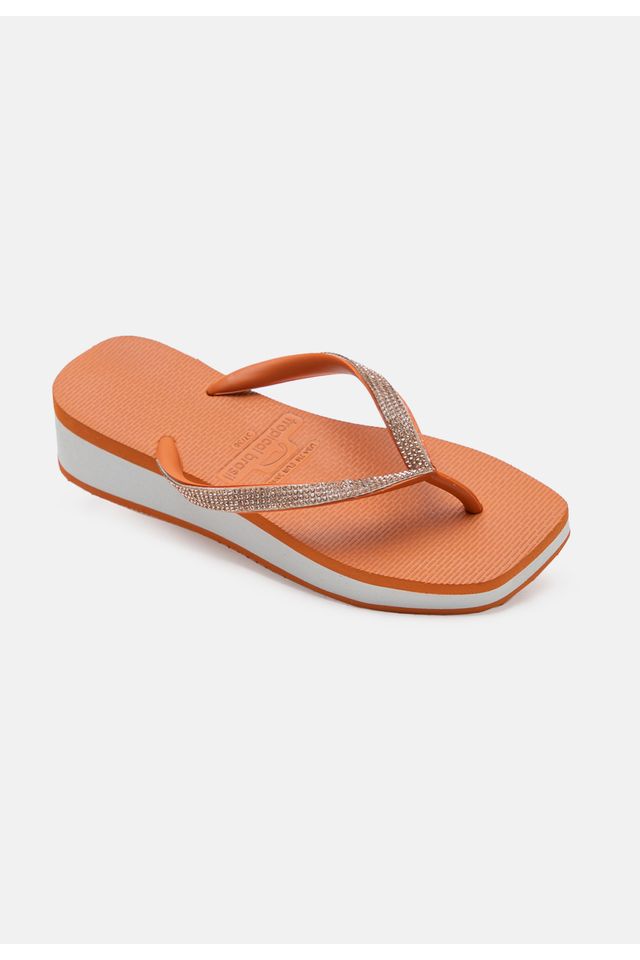 Chinelo-Tropical-Brasil-Tamanco-Anabela-Strass-Ocre-com-Branco