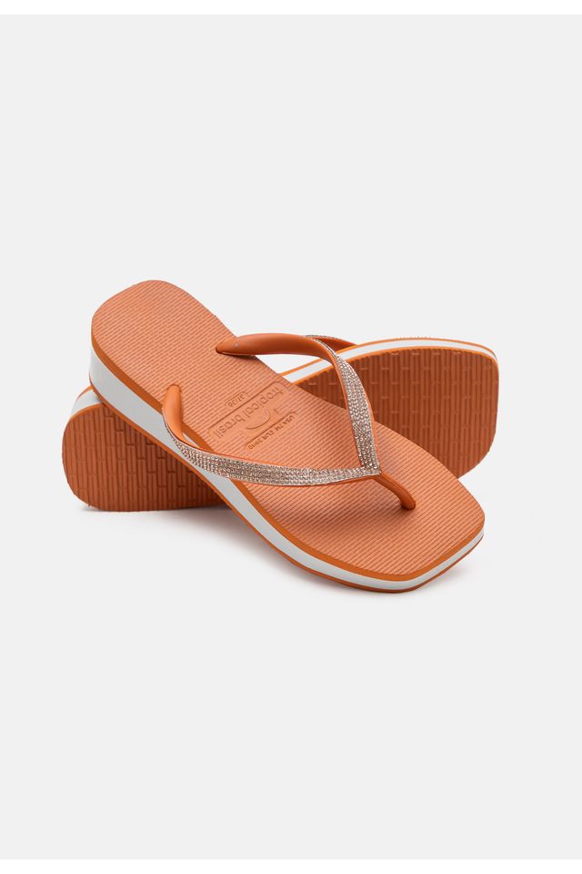 Chinelo-Tropical-Brasil-Tamanco-Anabela-Strass-Ocre-com-Branco